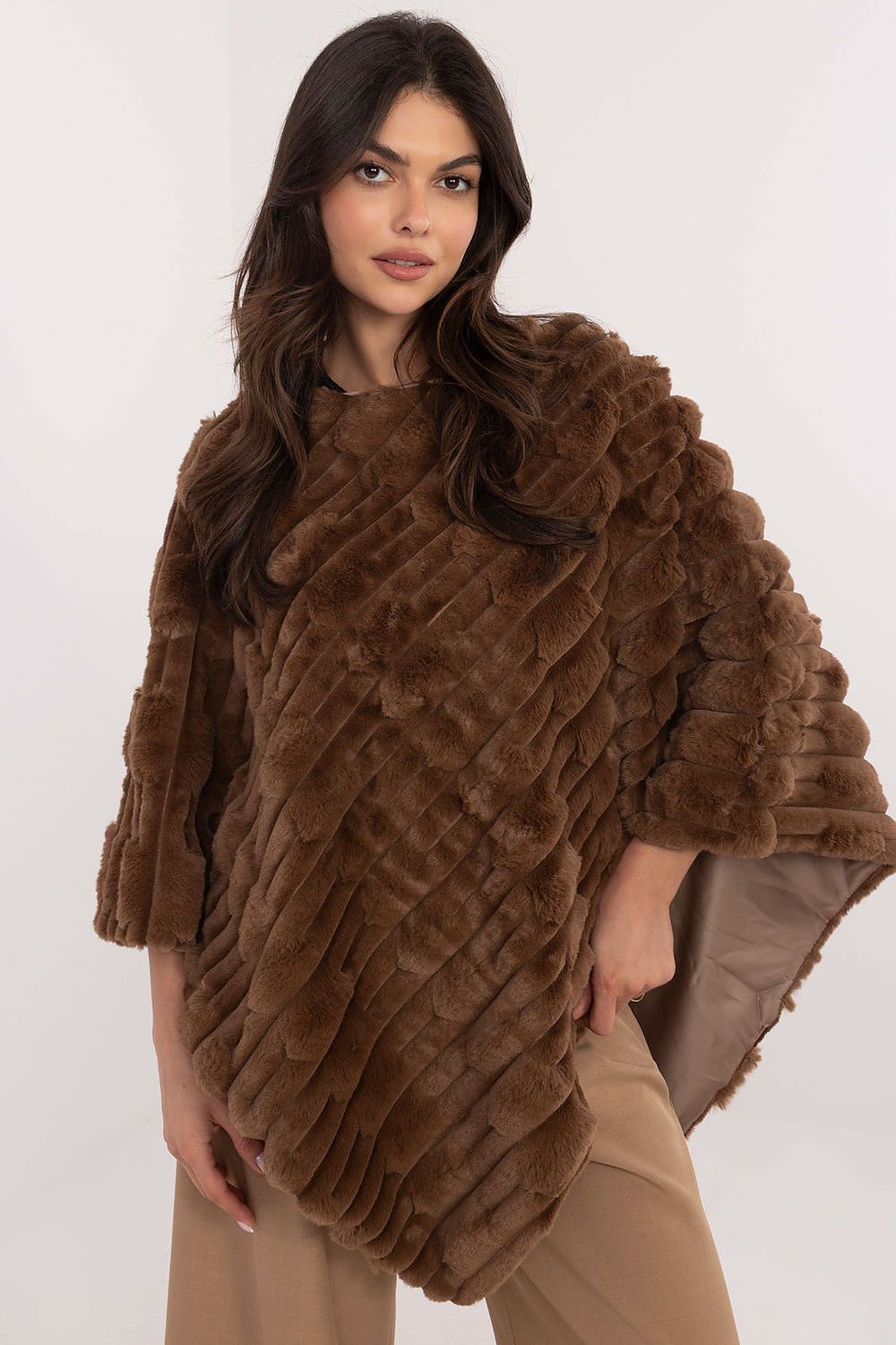 TEEK - Soft Plush Poncho SHAWL TEEK MH brown 4 one-size-fits-all 