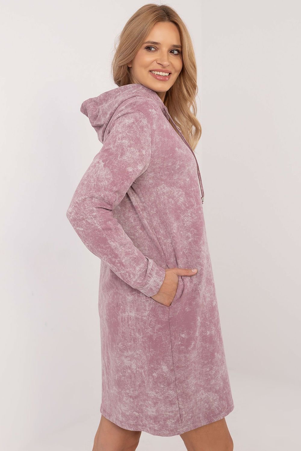 TEEK - Hooded Pocketed Sweatshirt Day Dress DRESS TEEK MH