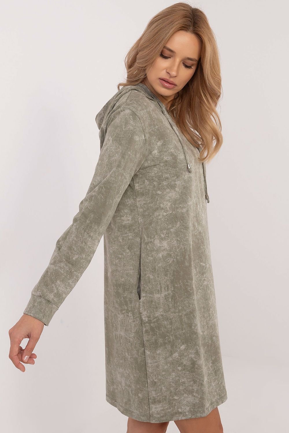 TEEK - Hooded Pocketed Sweatshirt Day Dress DRESS TEEK MH