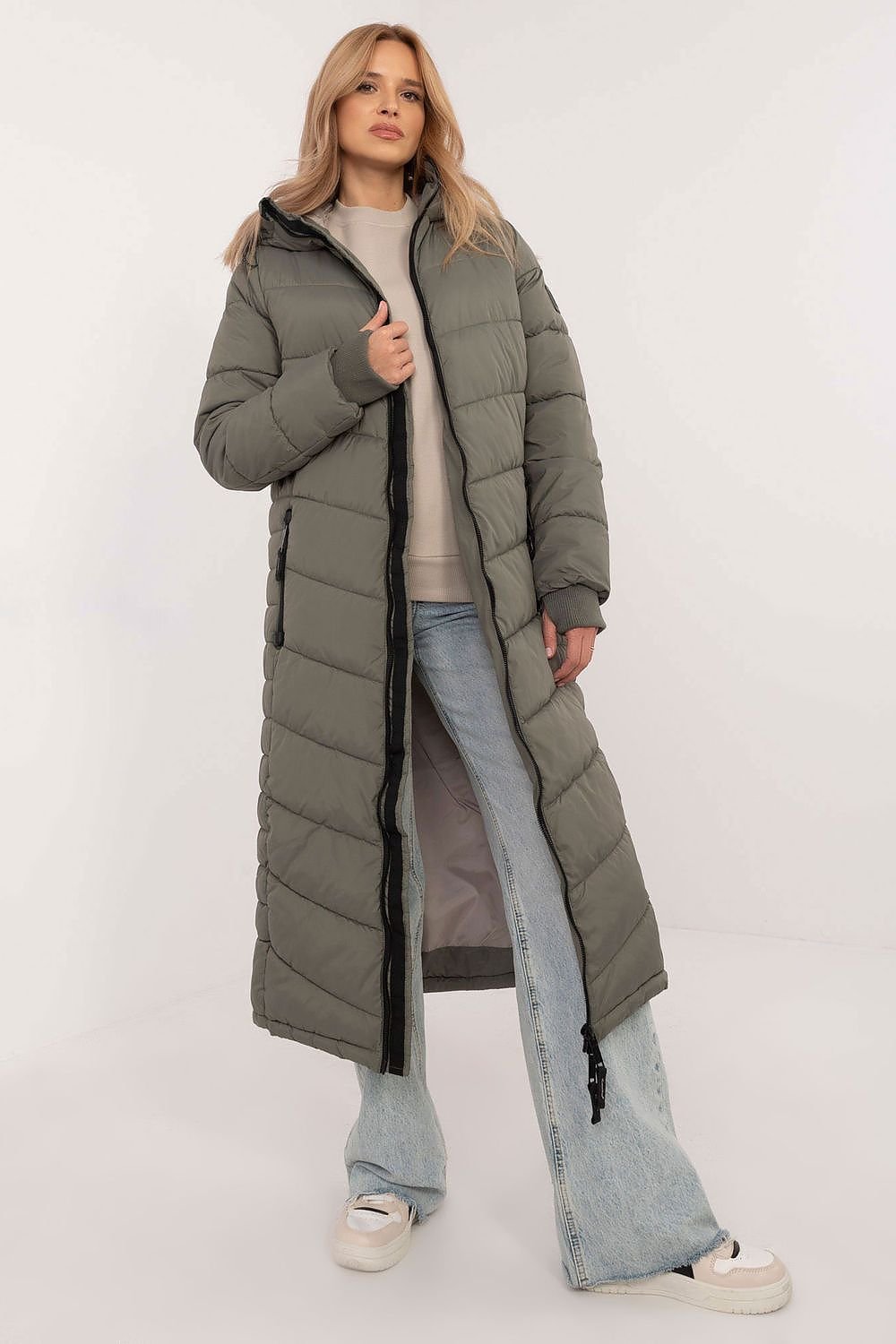 TEEK - Hooded Long Puff Coat COAT TEEK MH green S 