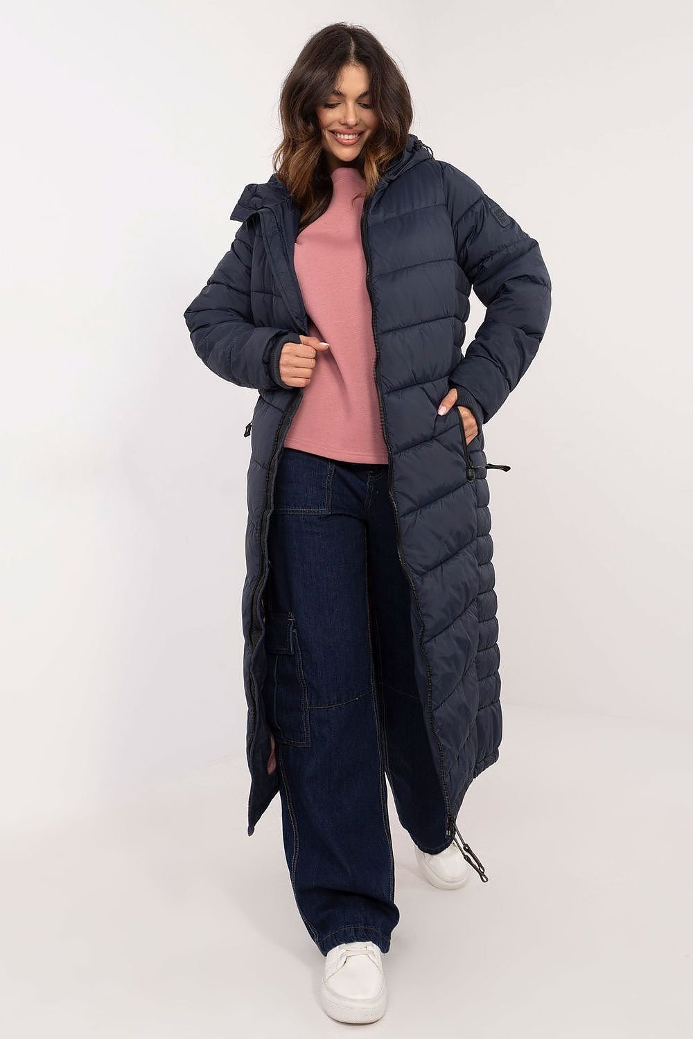 TEEK - Hooded Long Puff Coat COAT TEEK MH navy blue S 