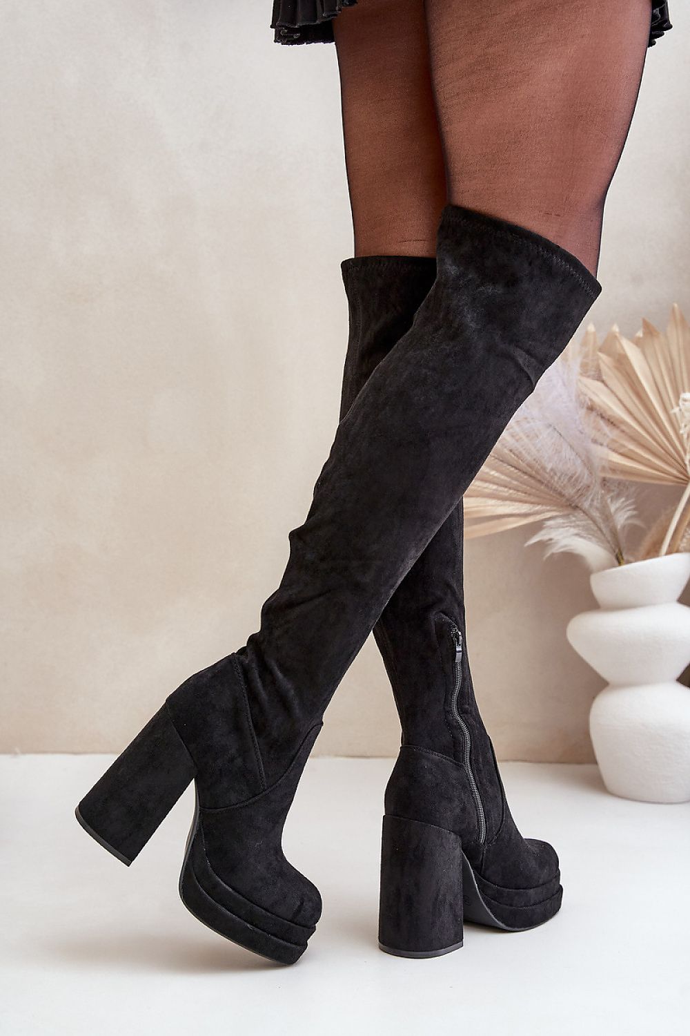 TEEK - Suede Over The Knee Heel Boots SHOES TEEK MH   