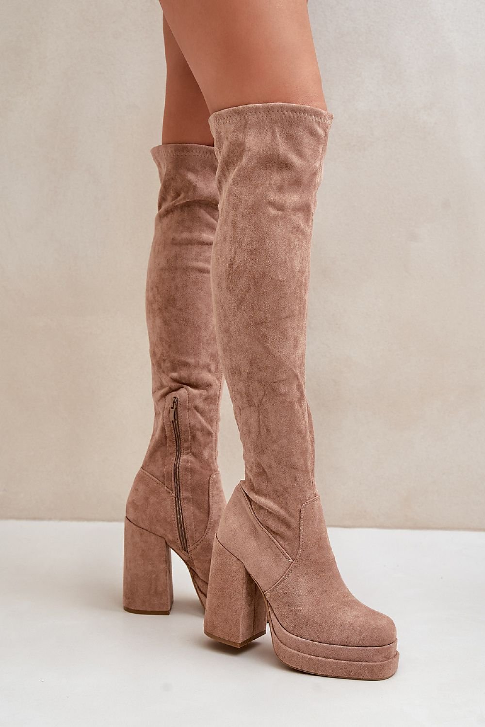 TEEK - Suede Over The Knee Heel Boots SHOES TEEK MH   