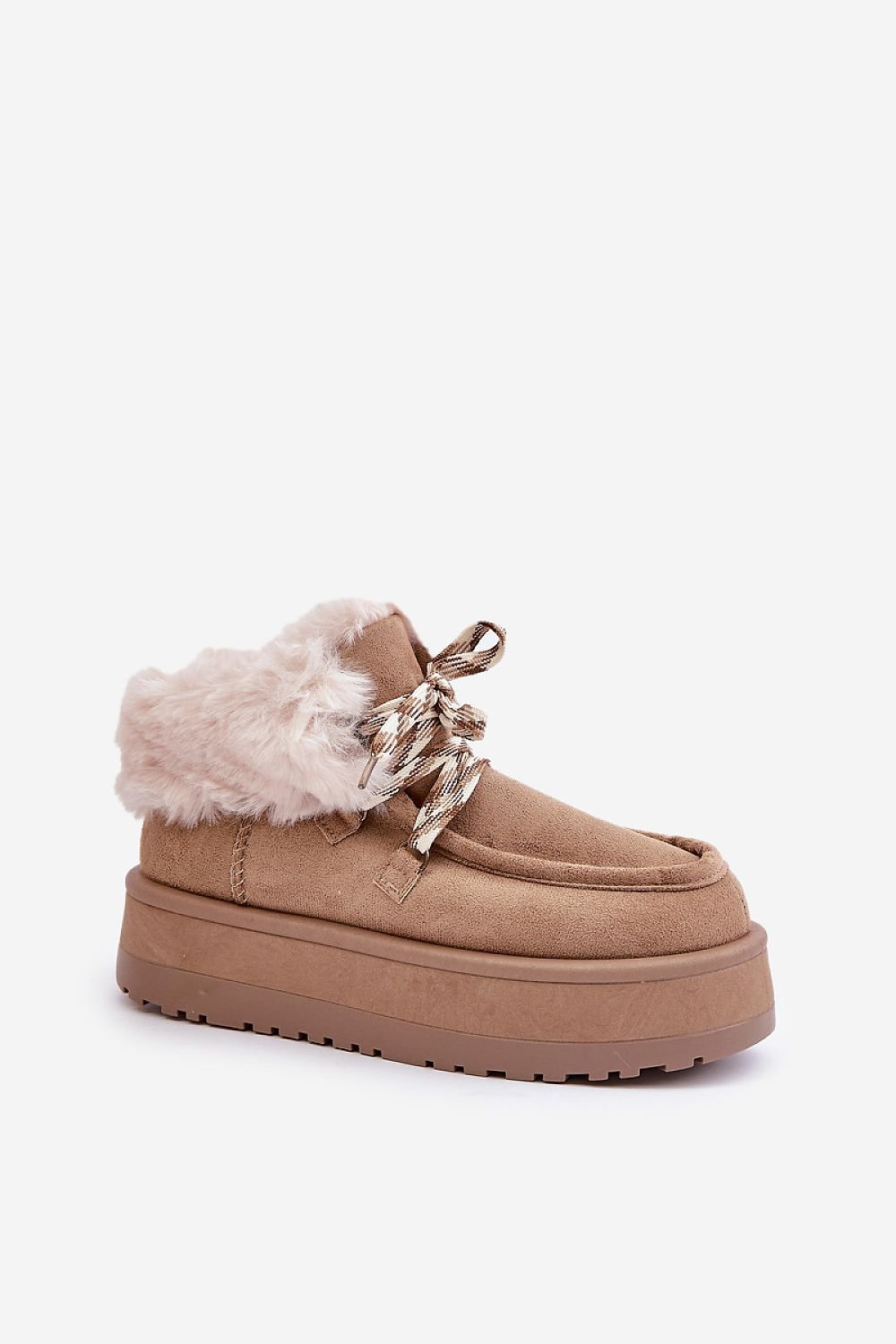 TEEK - Mixed Color Laced Fluff Snow boots SHOES TEEK MH