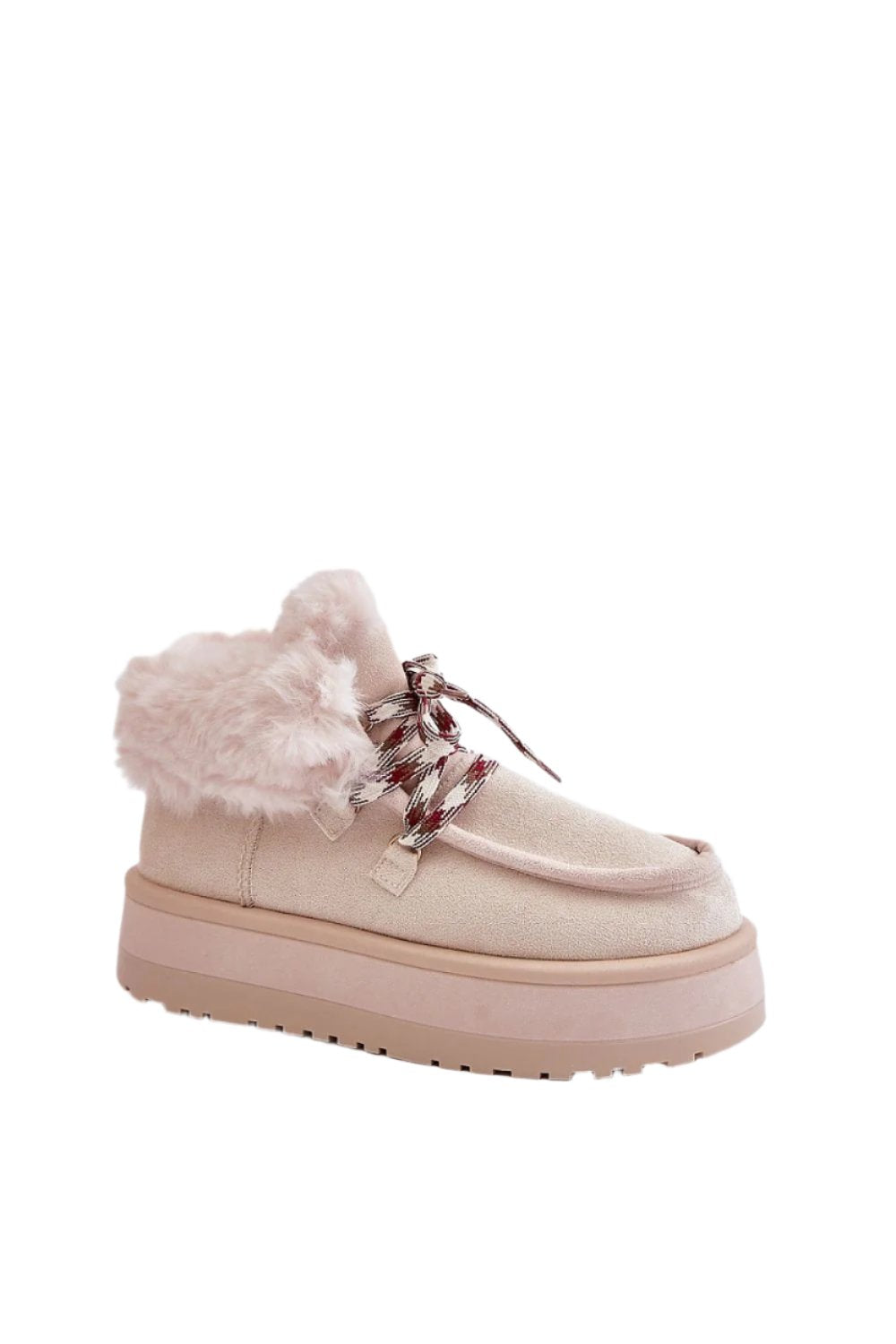 TEEK - Mixed Color Laced Fluff Snow boots SHOES TEEK MH