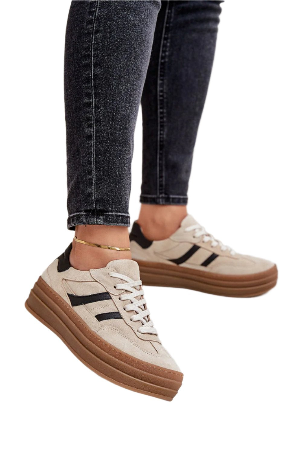 TEEK - Beige Classic Dual Lined Laced Sneakers SHOES TEEK MH