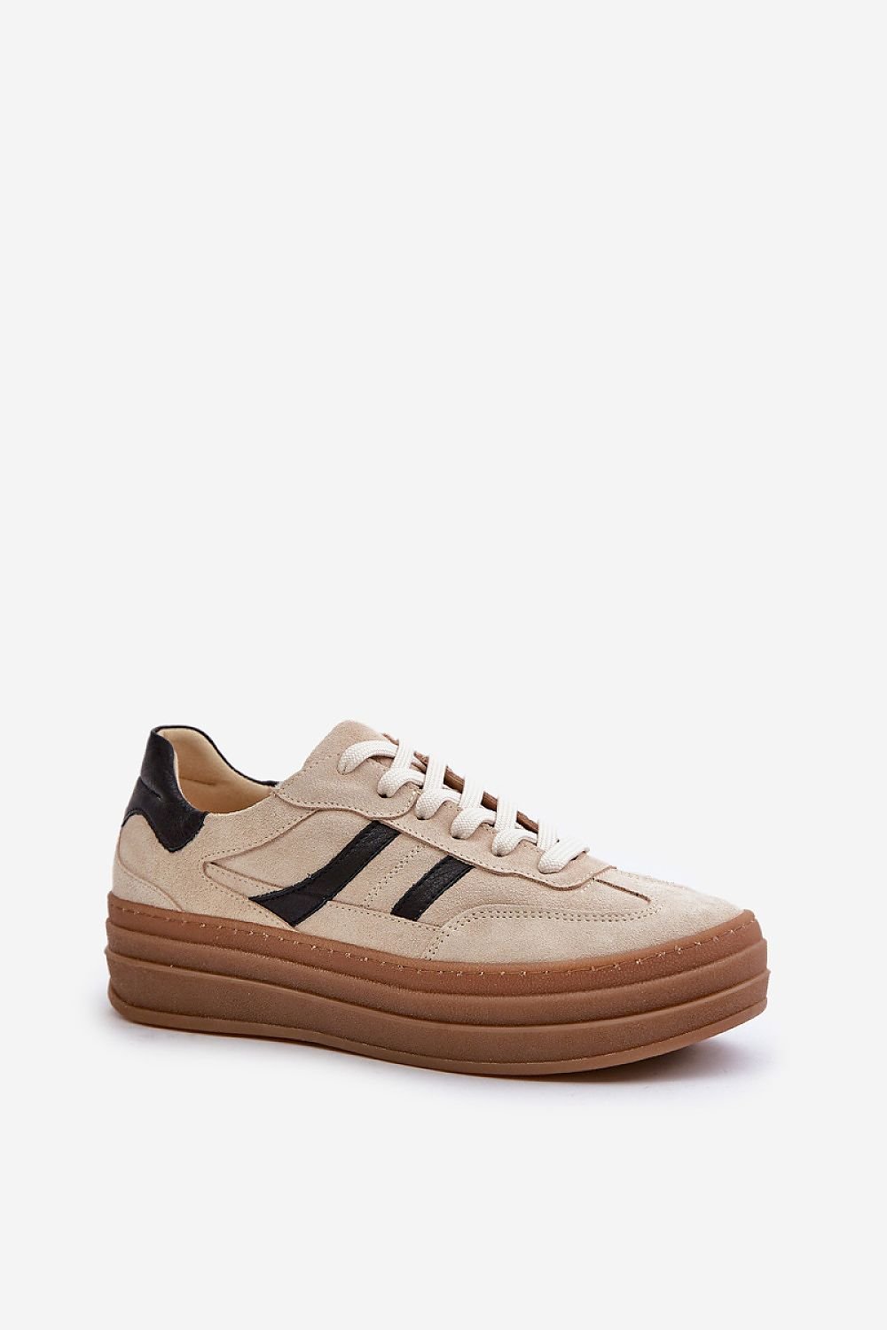 TEEK - Beige Classic Dual Lined Laced Sneakers SHOES TEEK MH