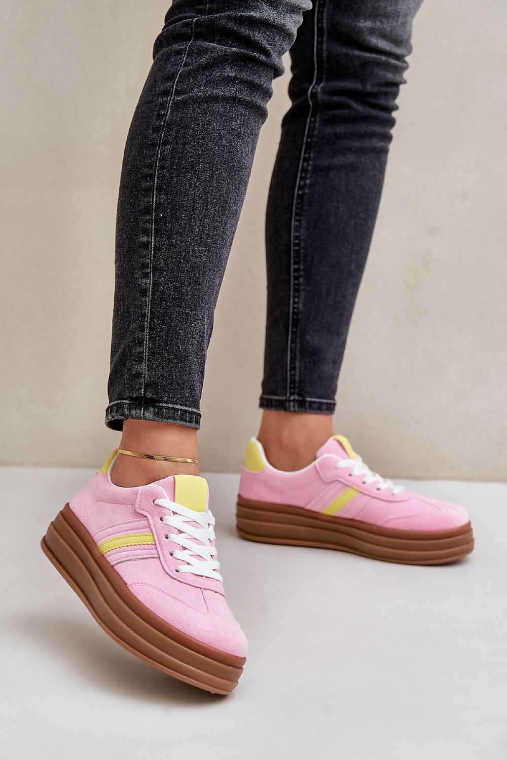 TEEK - Classic Lined Laced Sneakers SHOES TEEK MH pink 6.5