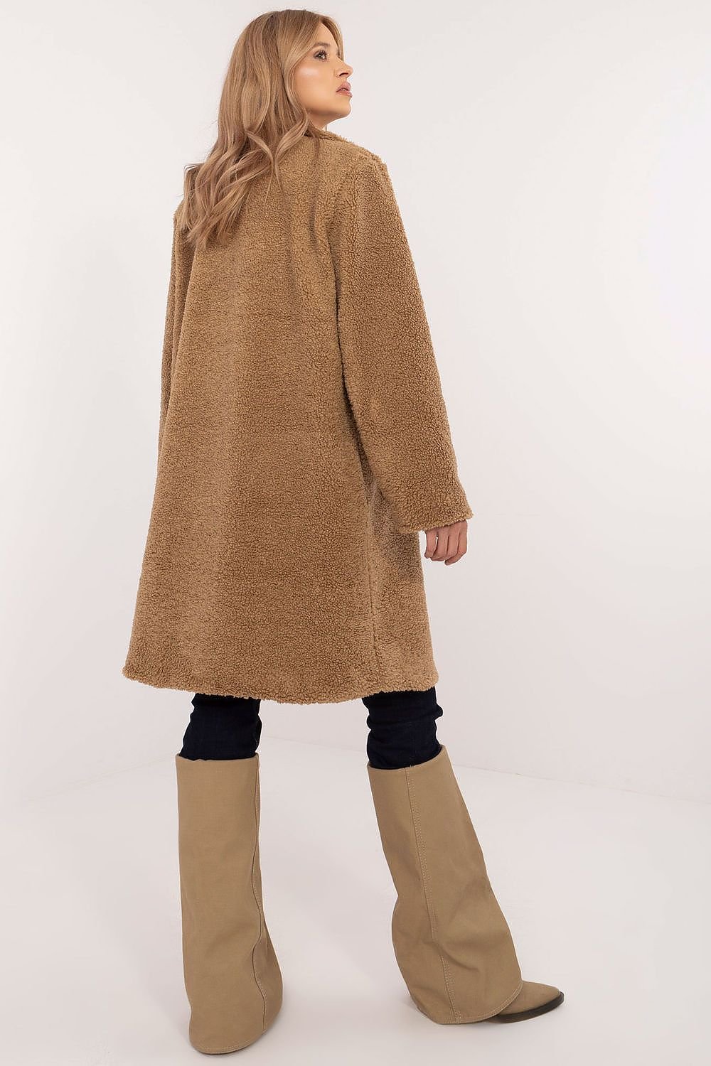 TEEK - Fluff Pocketed Knee-Length Coat COAT TEEK MH