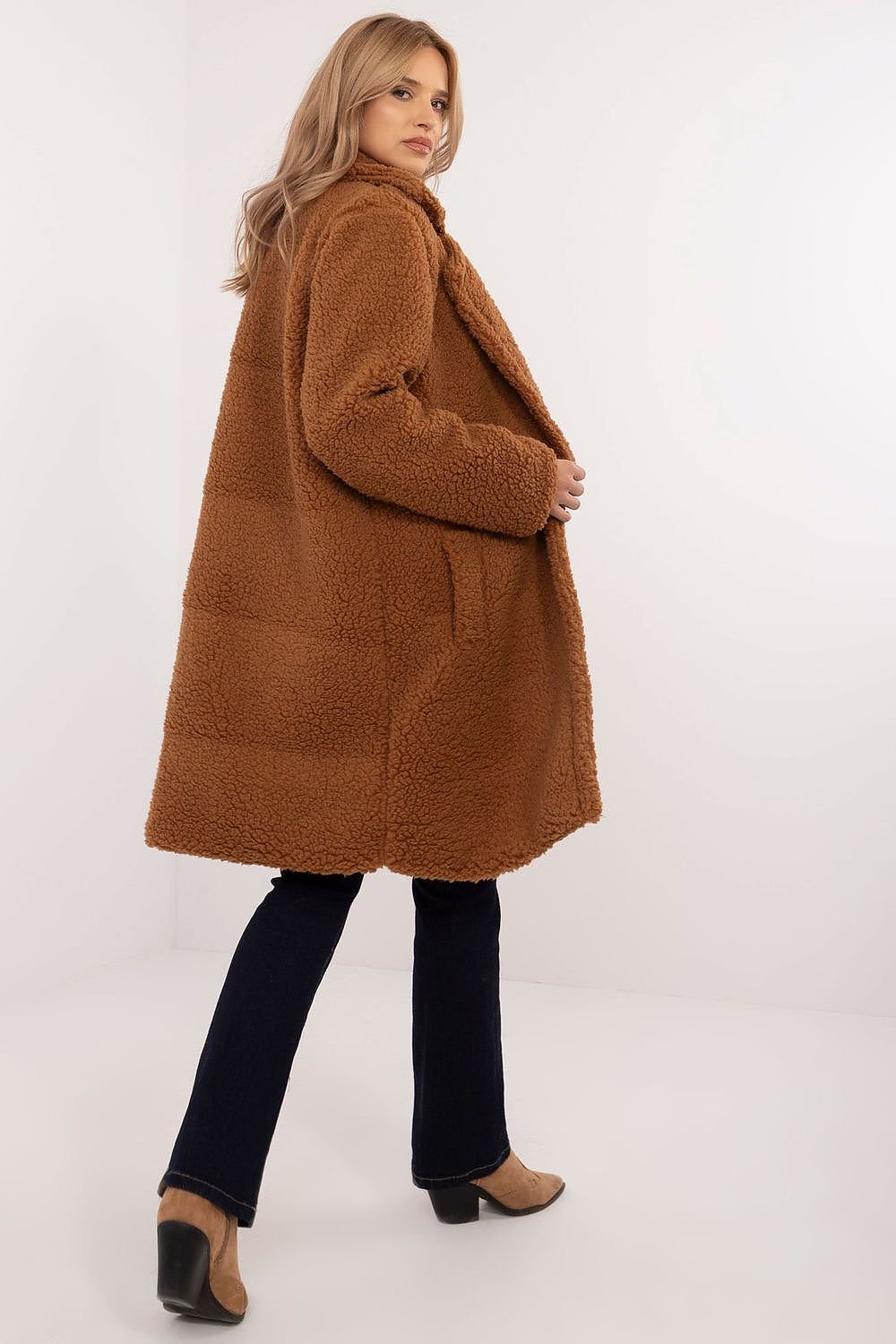 TEEK - Fluff Pocketed Knee-Length Coat COAT TEEK MH