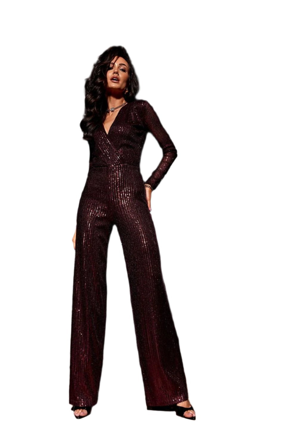 TEEK - Deep Red Seqin Wide Leg Suit JUMPSUIT TEEK MH