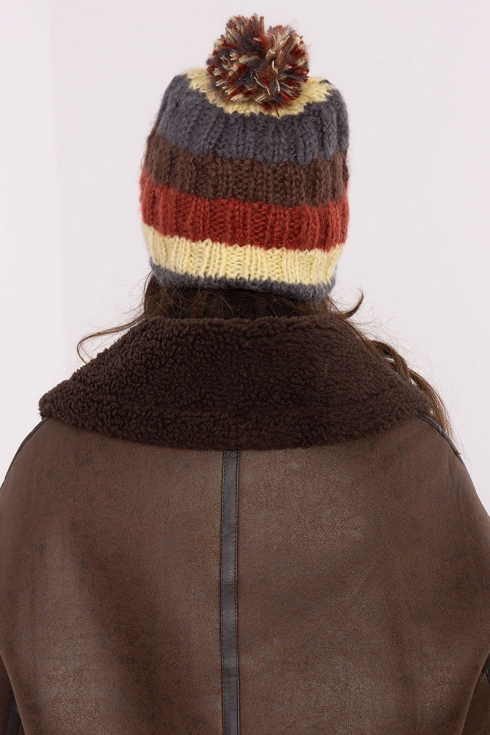 TEEK - Yellow Multicolor Knitted Pom Pom Top Beanie HAT TEEK MH