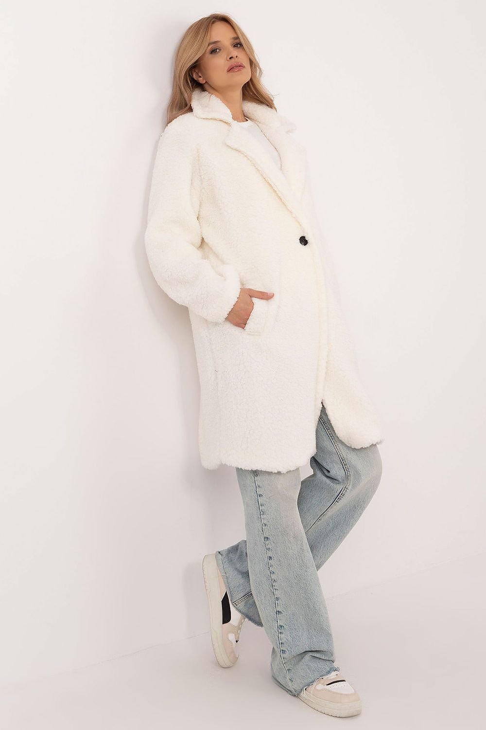 TEEK - Fluff Pocketed Knee-Length Coat COAT TEEK MH