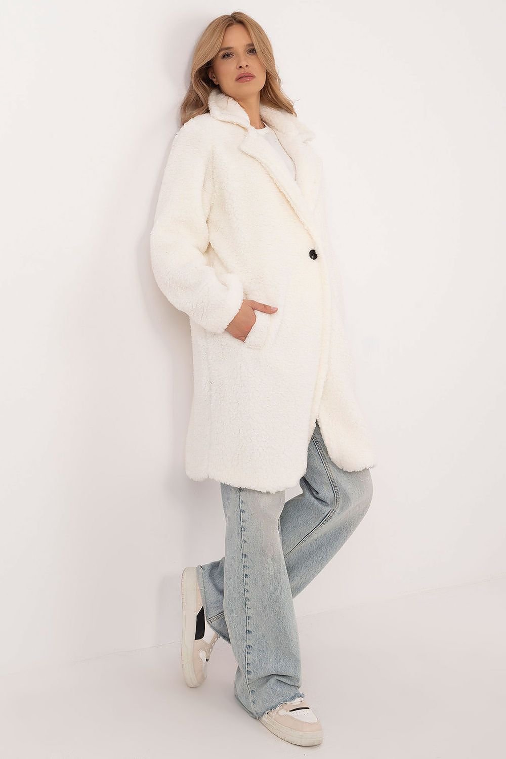 TEEK - Fluff Pocketed Knee-Length Coat COAT TEEK MH