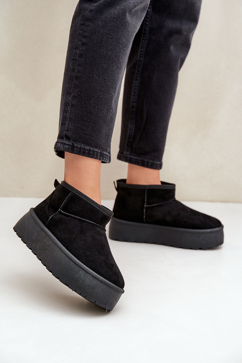 TEEK - Black Suede Ankle Snow Boots SHOES TEEK MH 6.5