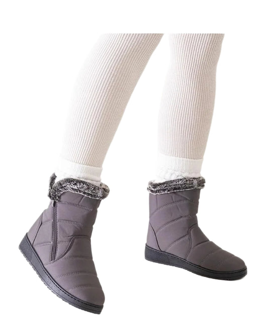 TEEK - Zip Slip-On Snow Fluff Boots SHOES TEEK MH grey 6