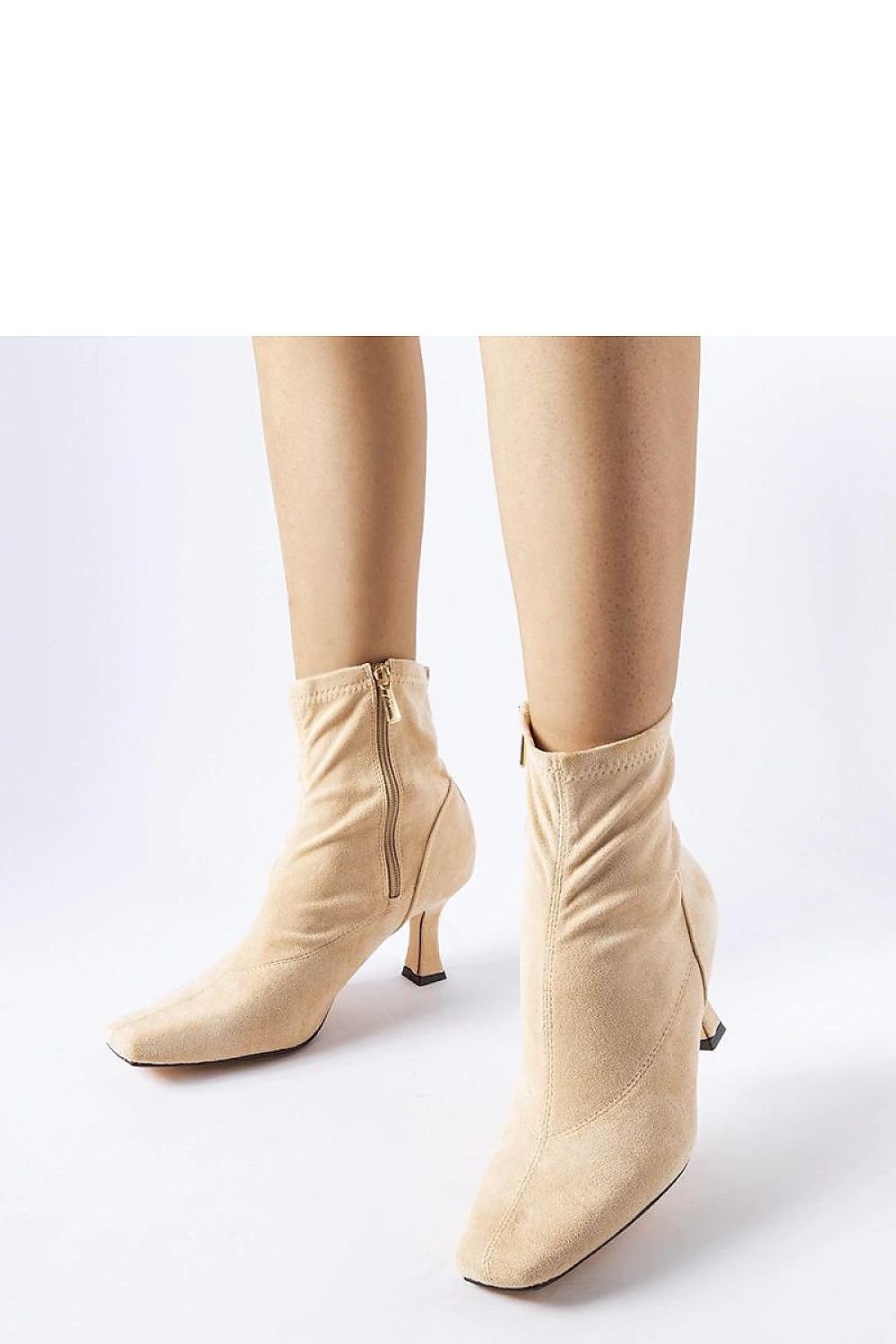 TEEK - Ankle Zipped Lucerne Heeled Boots SHOES TEEK MH beige 6