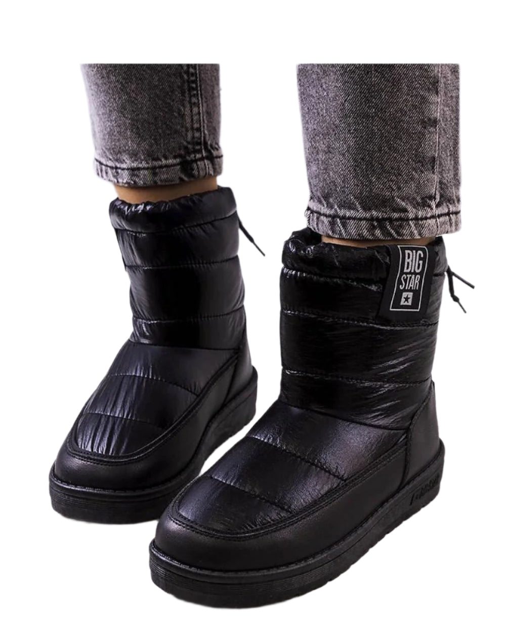 TEEK - Black Plush B Star Snow Boots SHOES TEEK MH