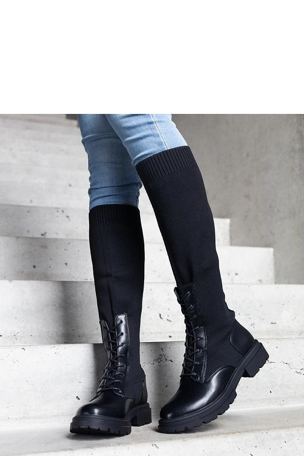 TEEK - Upper Luana Laced Knee High Boots SHOES TEEK MH black 6