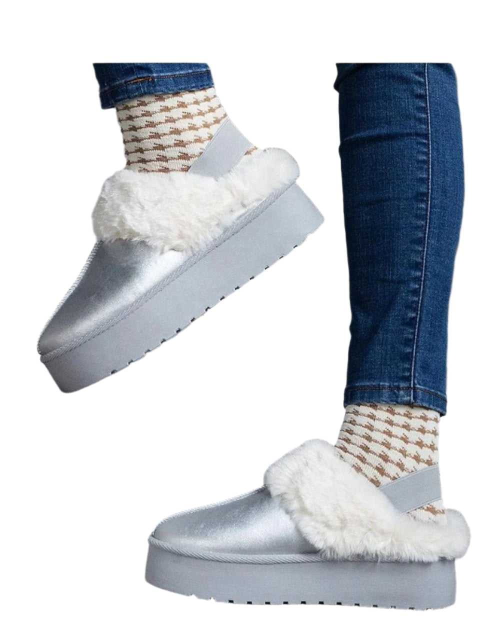 TEEK - Grey Fluff Strapped Shoes SHOES TEEK MH