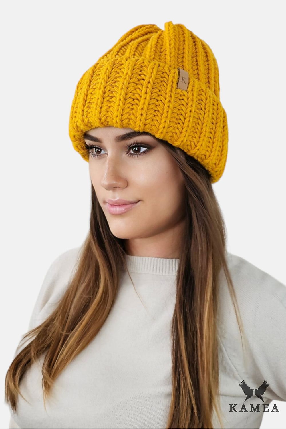 TEEK - The Raspberry Knitted Winter Beanie Cap HAT TEEK MH yellow One Size