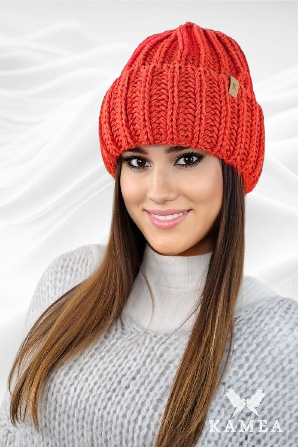 TEEK - The Raspberry Knitted Winter Beanie Cap HAT TEEK MH orange One Size