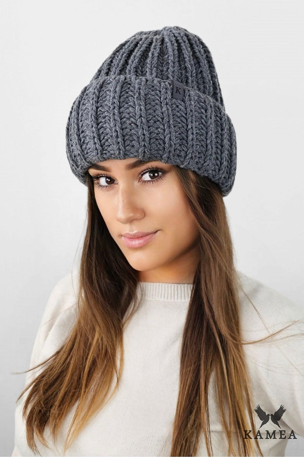 TEEK - The Raspberry Knitted Winter Beanie Cap HAT TEEK MH grey One Size