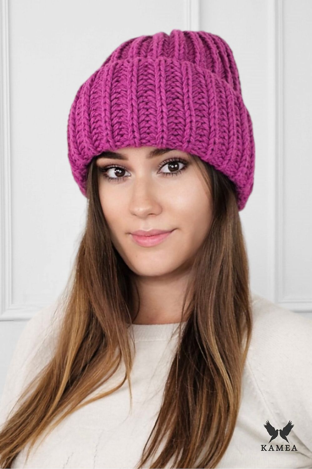 TEEK - The Raspberry Knitted Winter Beanie Cap HAT TEEK MH pink One Size