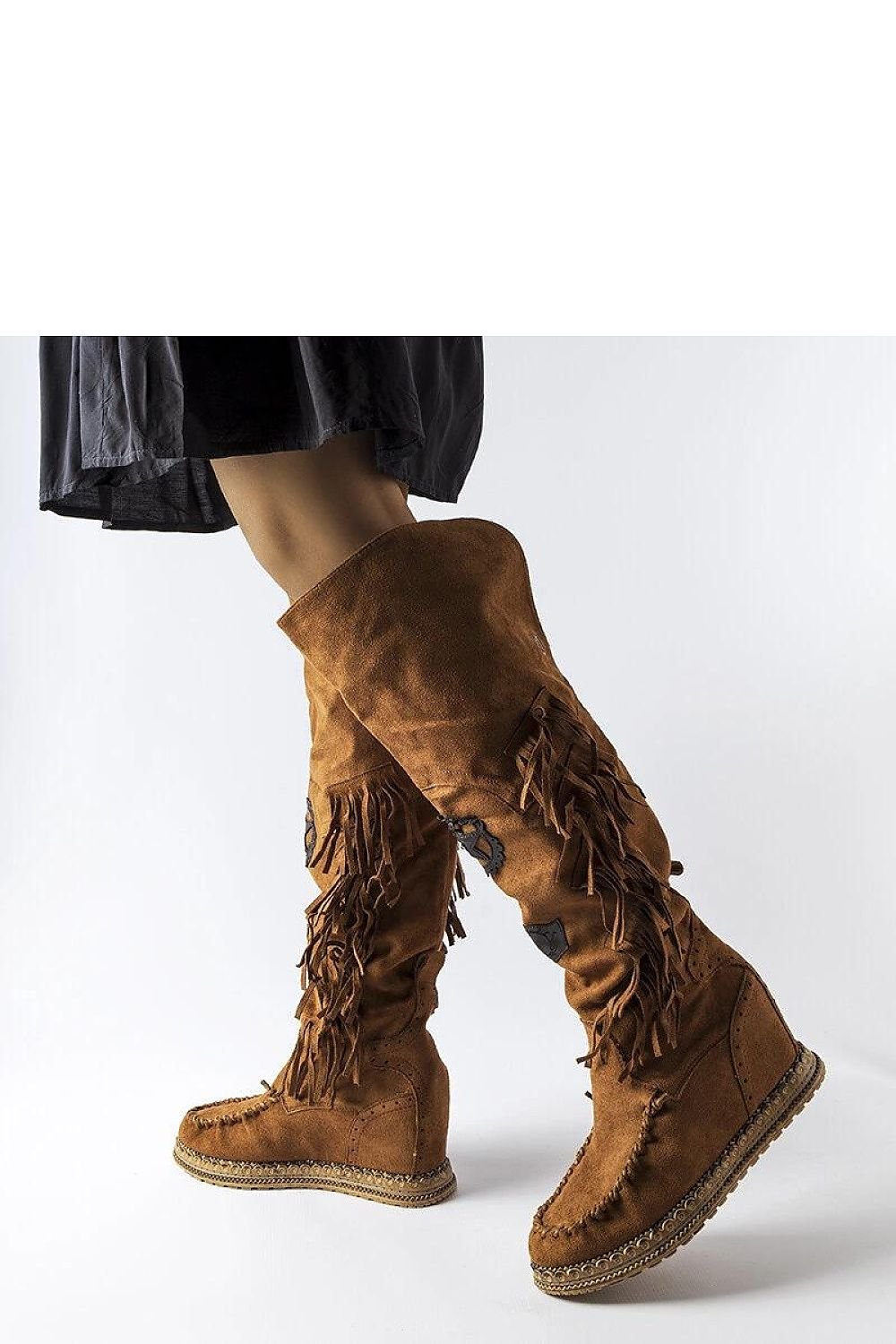 TEEK - Fringe Wedge Moccasin Boots SHOES TEEK MH