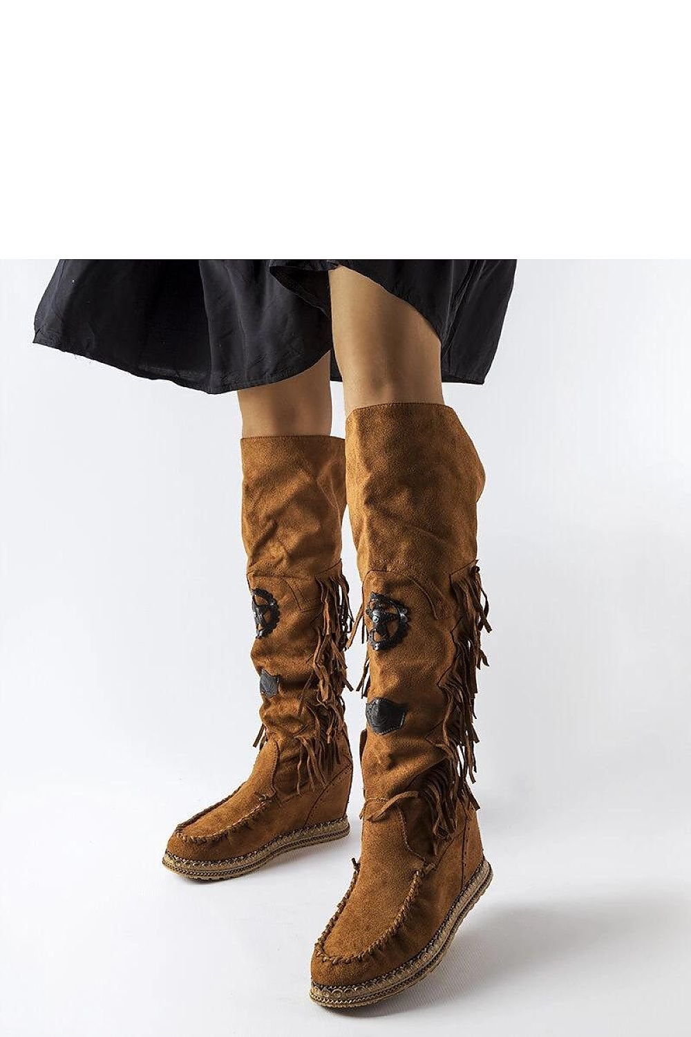 TEEK - Fringe Wedge Moccasin Boots SHOES TEEK MH brown 2 5.5