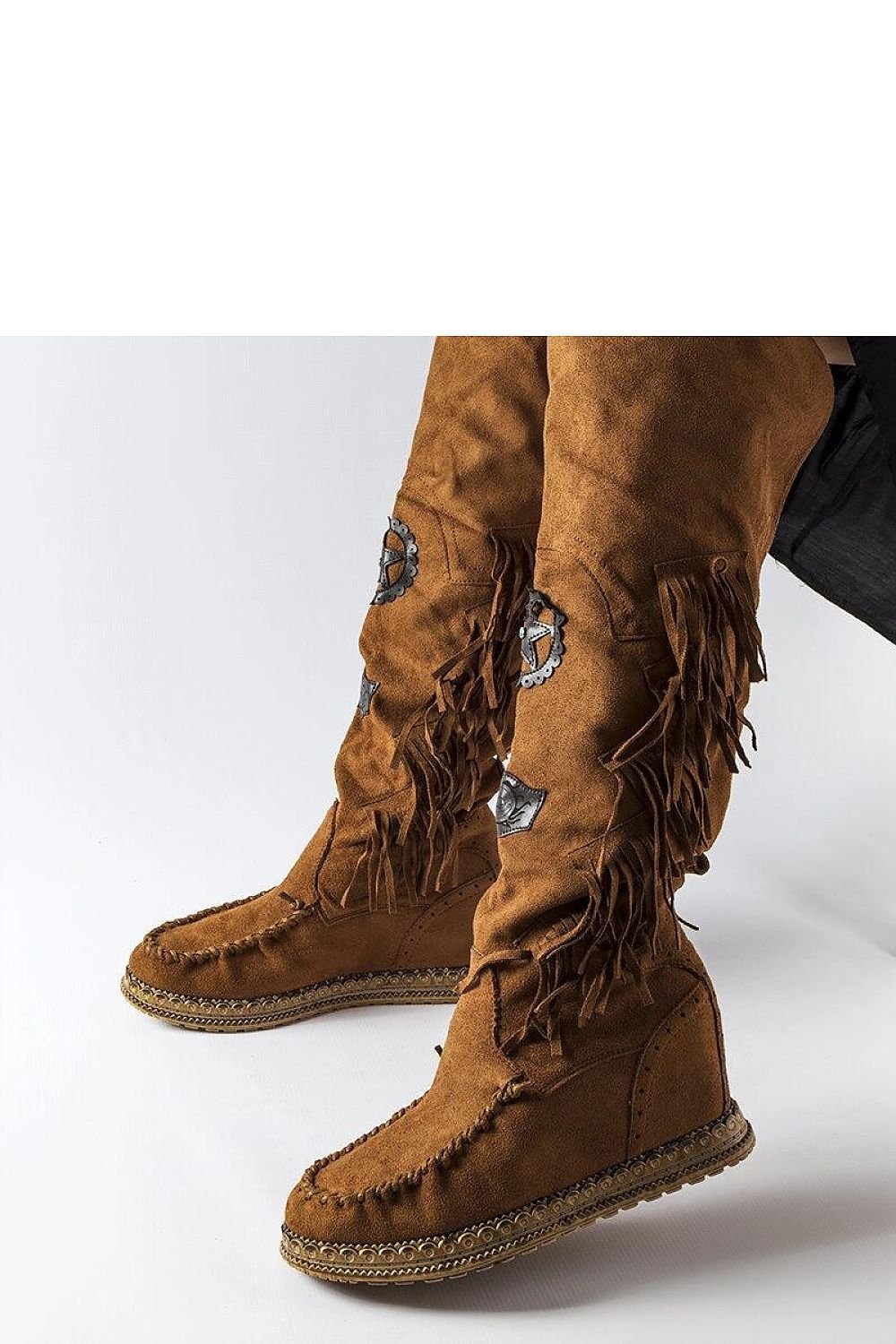 TEEK - Fringe Wedge Moccasin Boots SHOES TEEK MH