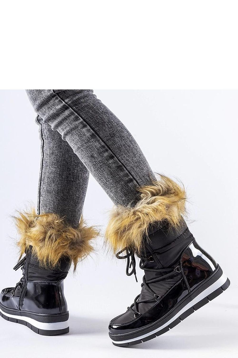 TEEK - Black Fluff Ankle Sprout Laced Snow boots SHOES TEEK MH