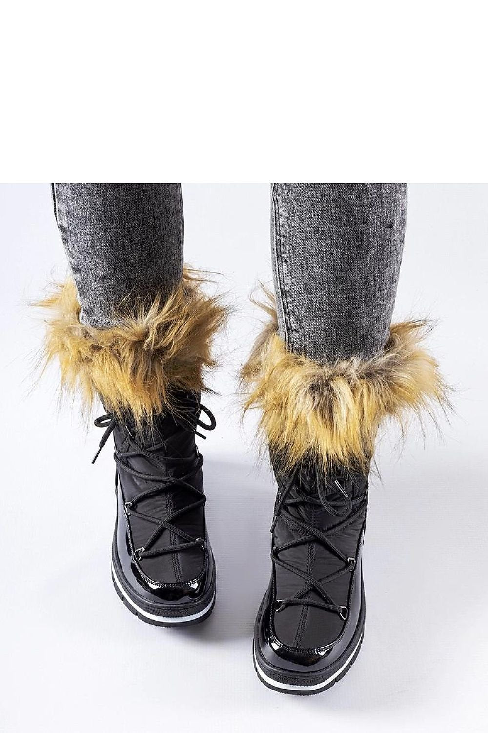 TEEK - Black Fluff Ankle Sprout Laced Snow boots SHOES TEEK MH 6