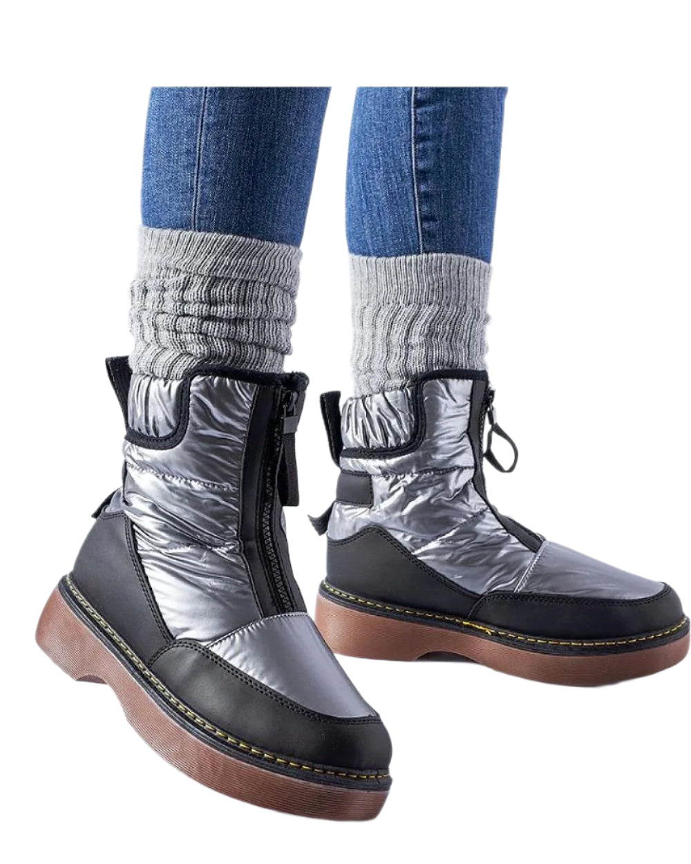 TEEK - Grey Zip Front Callisto Snow Boots SHOES TEEK MH