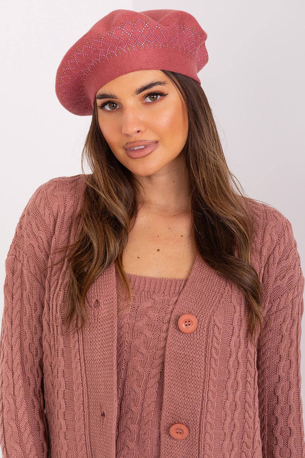 TEEK - Stitched Accent Beret HAT TEEK MH pink One Size