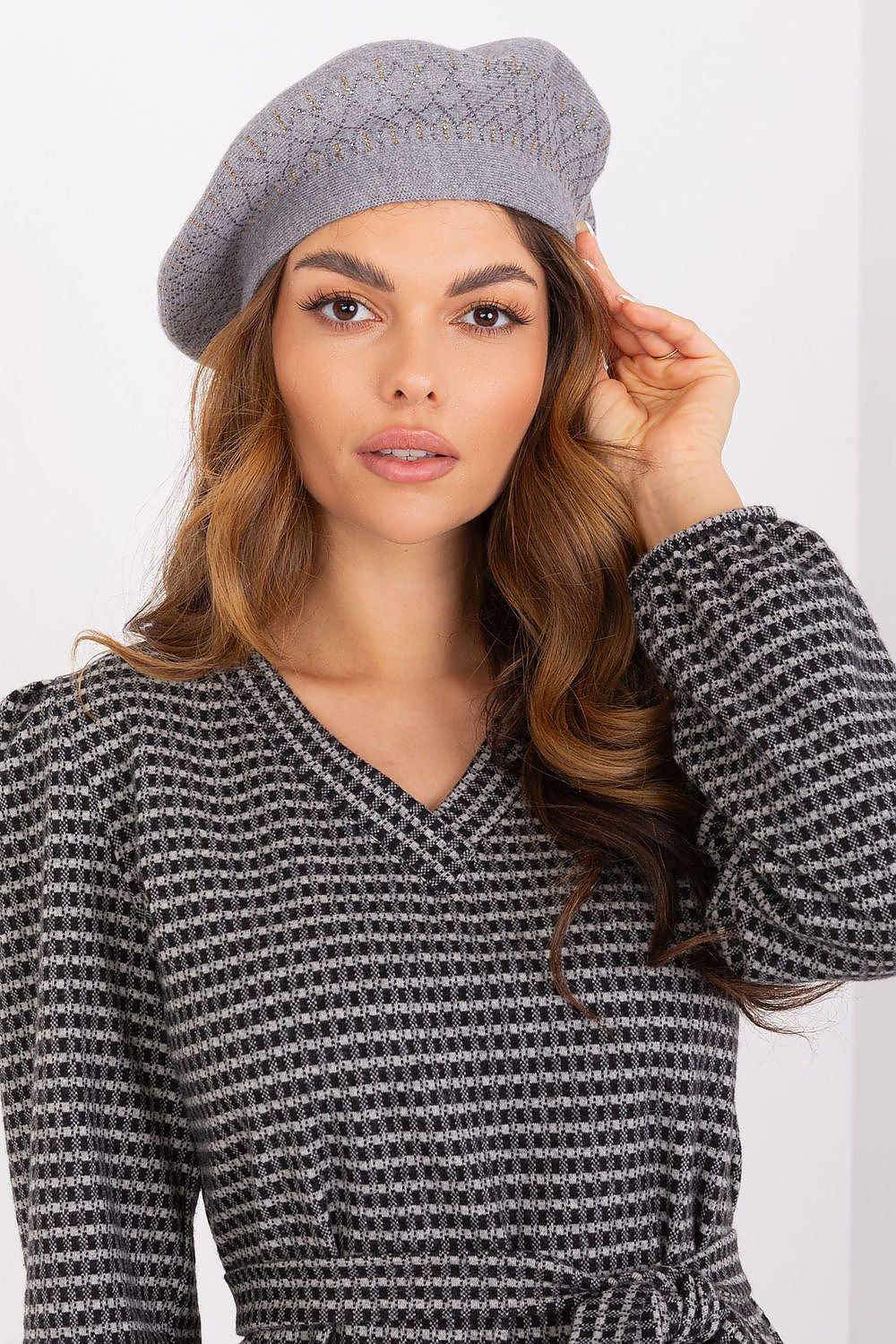 TEEK - Stitched Accent Beret HAT TEEK MH grey One Size