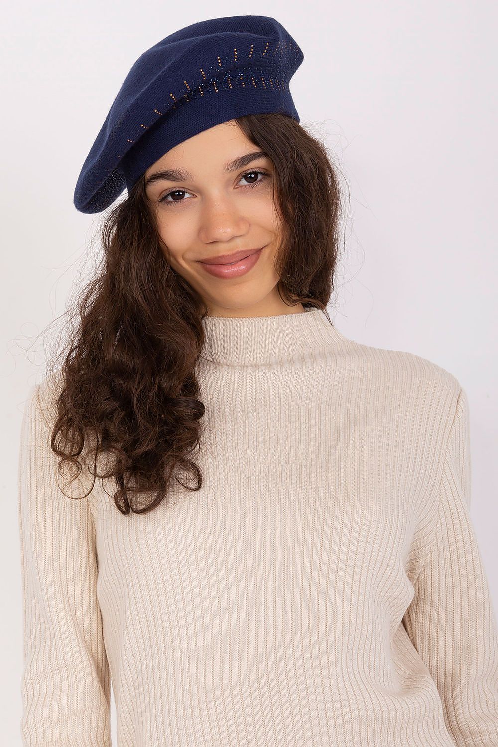 TEEK - Stitched Accent Beret HAT TEEK MH navy blue One Size
