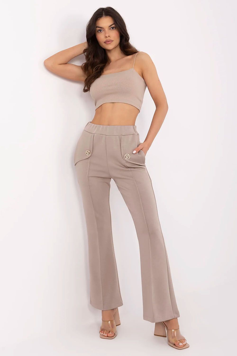 TEEK - Light Flare Flap Over Pocket Trousers PANTS TEEK MH beige One Size