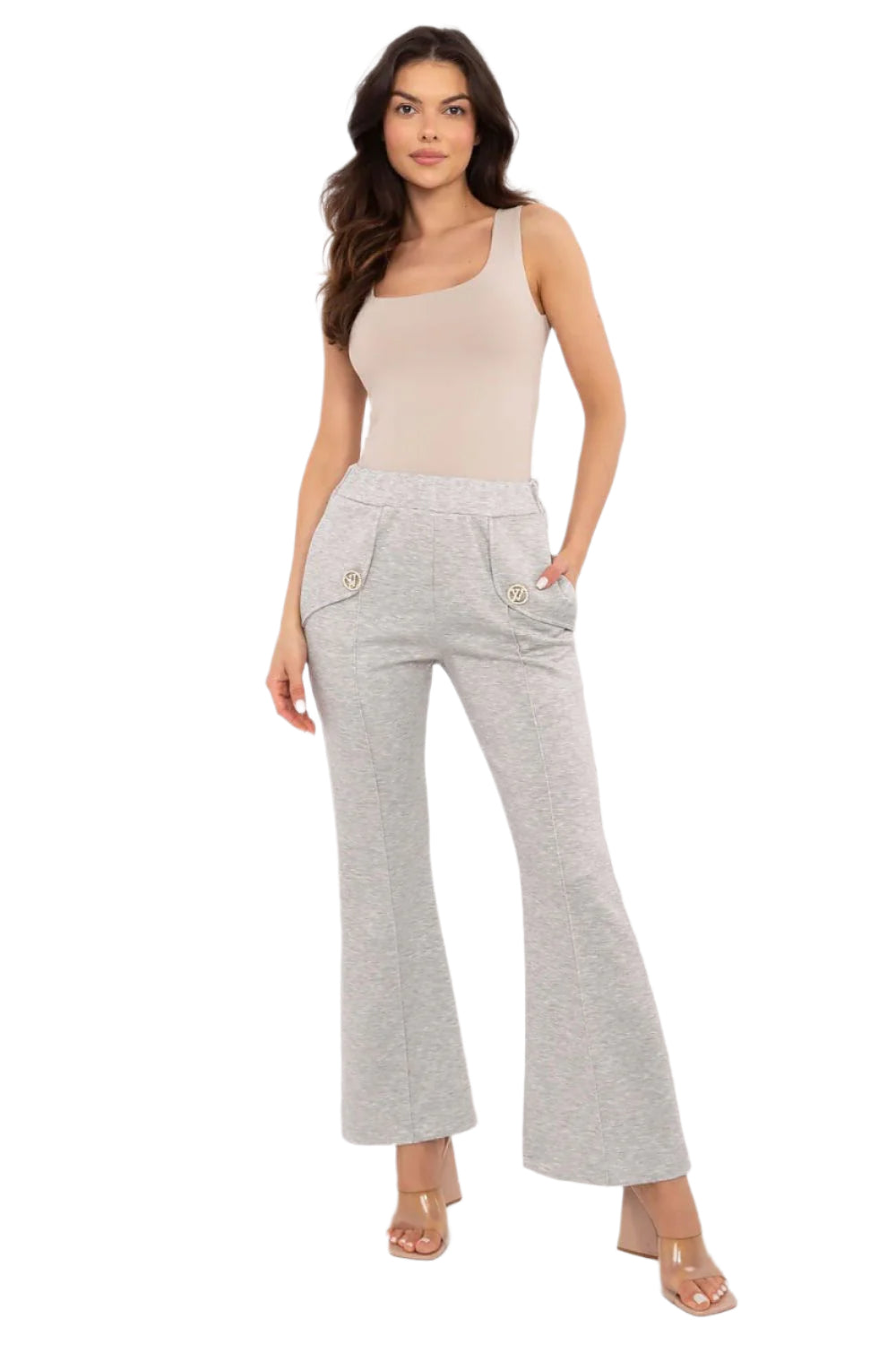 TEEK - Light Flare Flap Over Pocket Trousers PANTS TEEK MH grey One Size