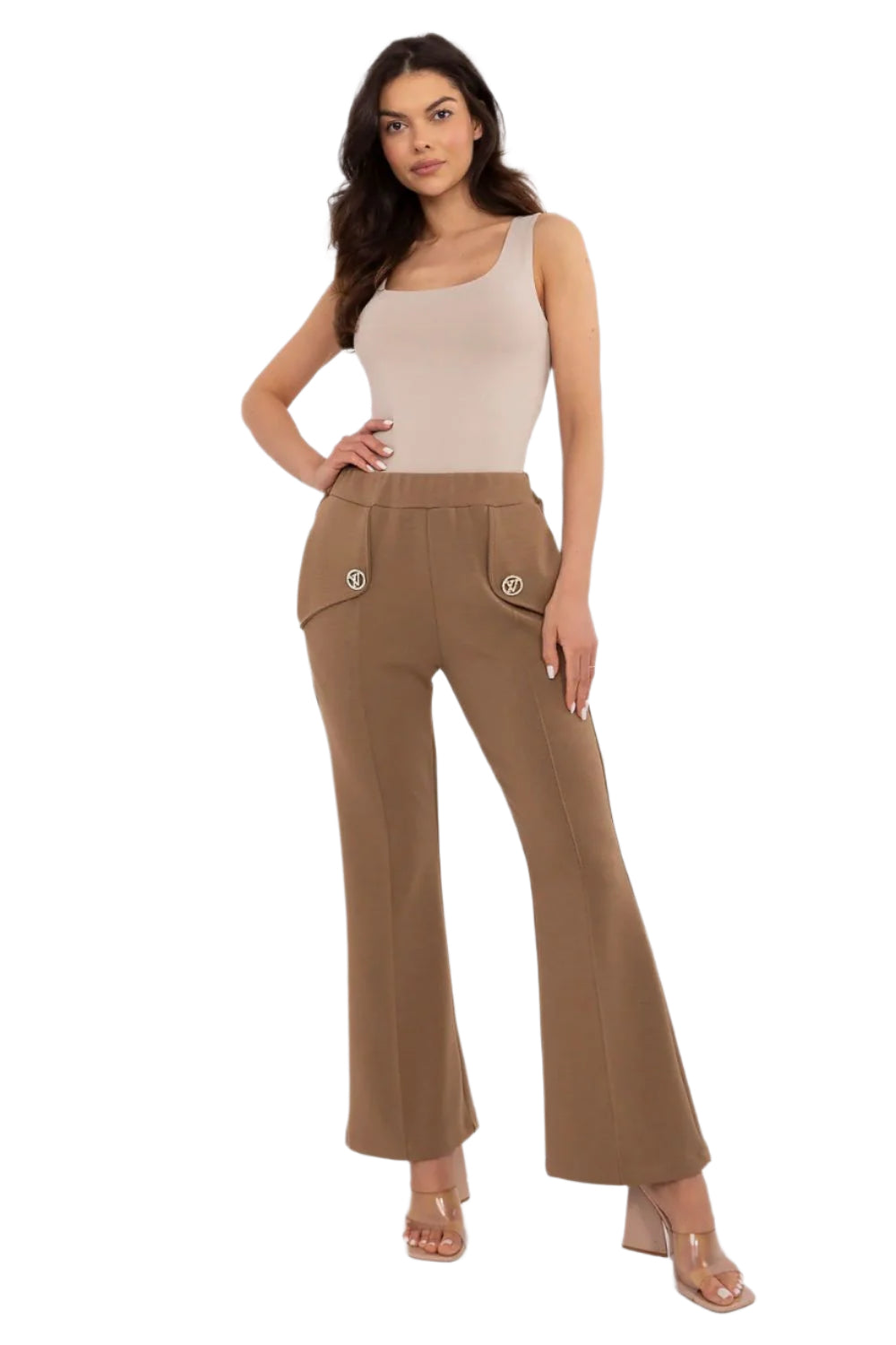 TEEK - Light Flare Flap Over Pocket Trousers PANTS TEEK MH brown One Size