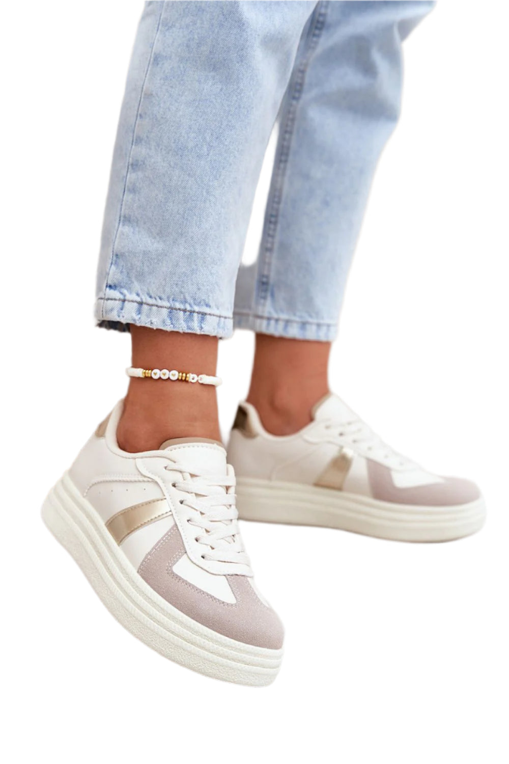 TEEK - Beige Light Textured To Top Sneakers SHOES TEEK MH 6