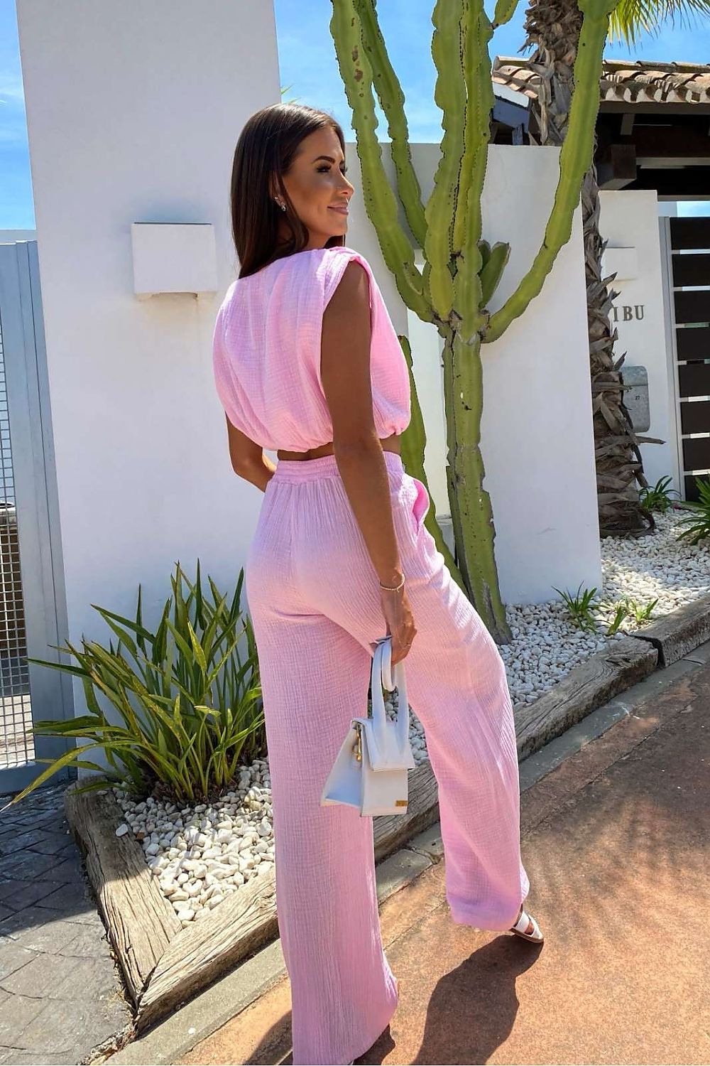 TEEK - Sleeveless Crop Top Sweatsuit Set SET TEEK MH