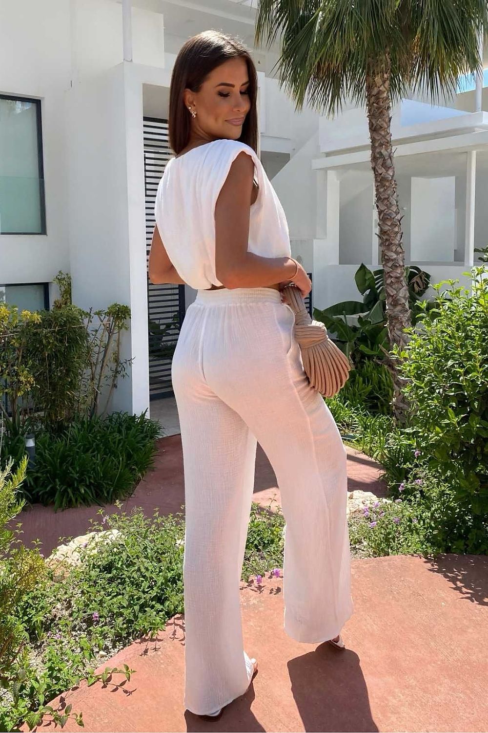 TEEK - Sleeveless Crop Top Sweatsuit Set SET TEEK MH