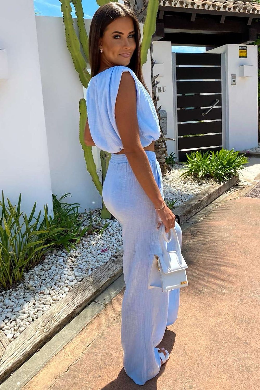 TEEK - Sleeveless Crop Top Sweatsuit Set SET TEEK MH