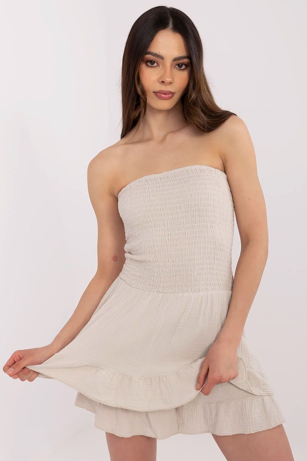 TEEK - Sleeveless Layered Ruffles Rumored JUMPSUIT TEEK MH beige 2 One Size