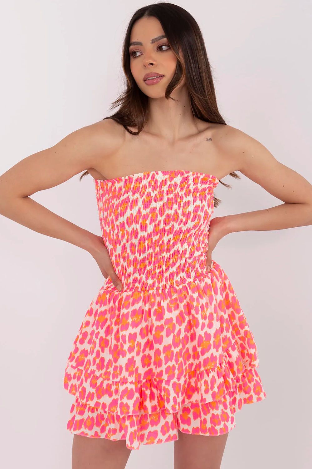 TEEK - Sleeveless Layered Ruffles Rumored JUMPSUIT TEEK MH pink 2 One Size