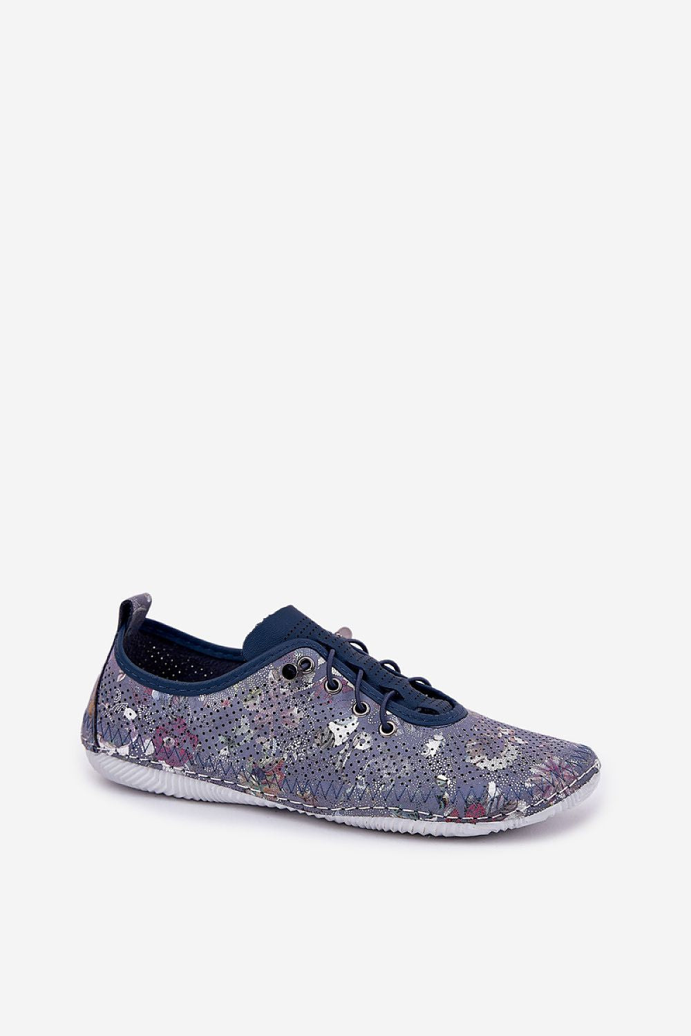TEEK - Floral Leather Stretch Laced Low Loafers SHOES TEEK MH