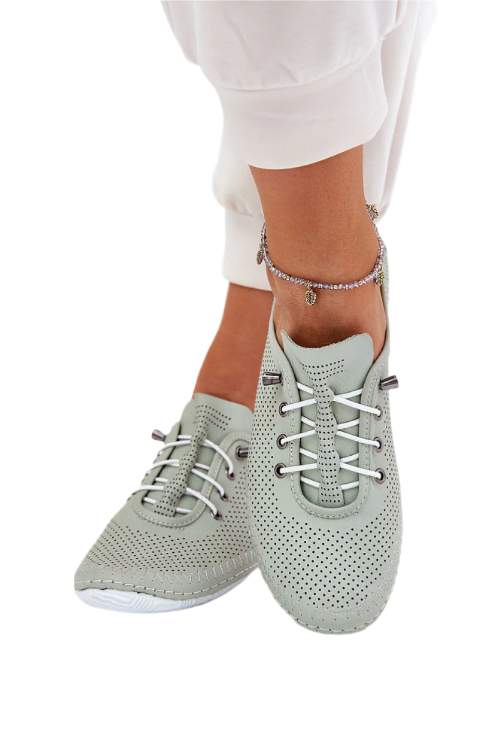 TEEK - Mocked Laced Leather Low Shoes SHOES TEEK MH green 6.5