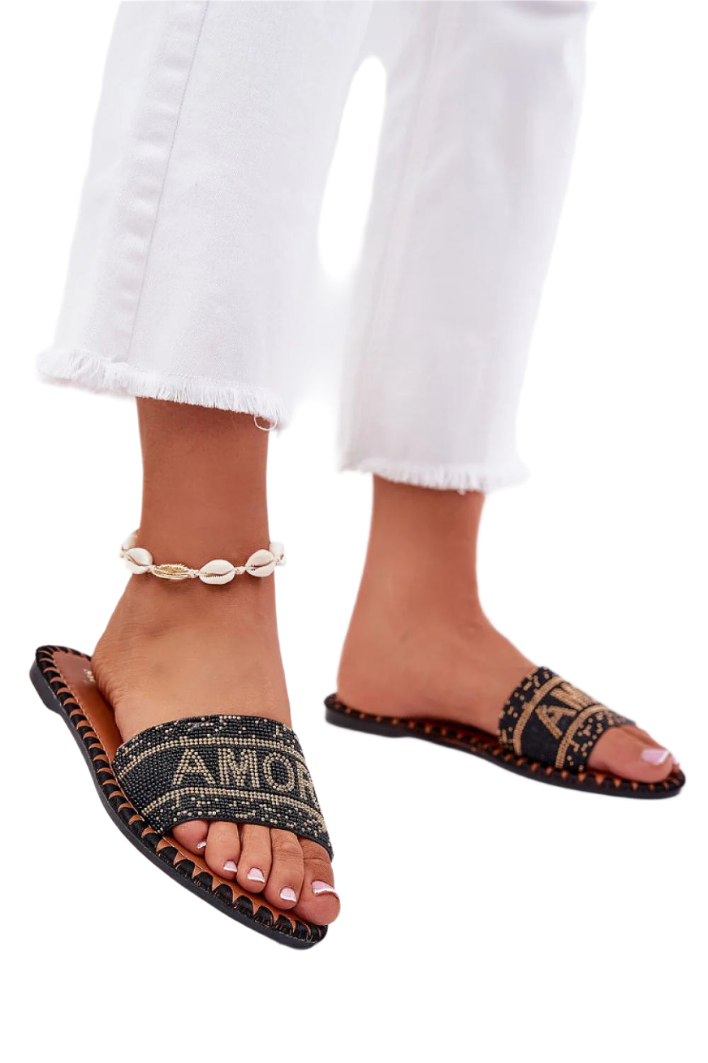 TEEK - Single Band Amore Slide Sandals SHOES TEEK MH black 6.5