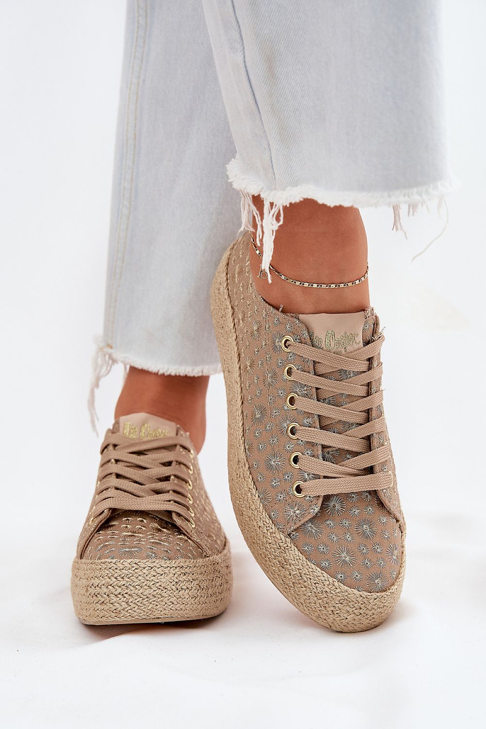 TEEK - Floral Find Laced Sneakers SHOES TEEK MH beige 6.5